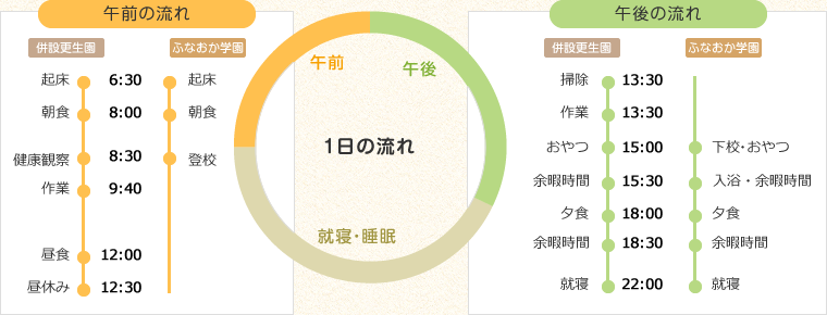 午前・午後の流れ